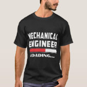 荷を積んでいる機械工学者はTシャツを待っています Tシャツ (正面)