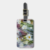 荷札のデイジーパーソナライズされたのフィールド ラゲッジタグ (正面縦)