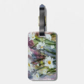 荷札のデイジーパーソナライズされたのフィールド ラゲッジタグ (裏面縦)