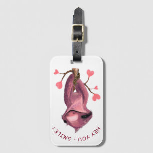 荷物おもしろいタグハッピースロッススマイル-カスタム文字 ラゲッジタグ