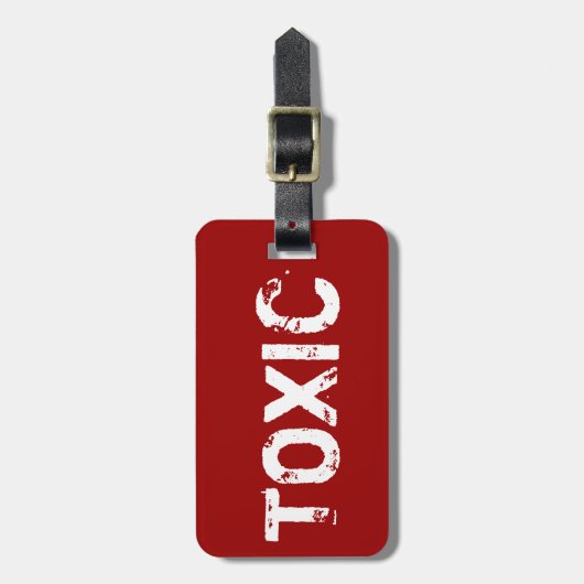 荷物おもしろいタグバッグ及びスーツケース |毒性 ラゲッジタグ (正面縦)