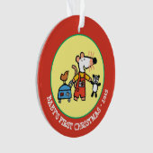 荷物との休暇の間準備ができているMaisy オーナメント (正面)