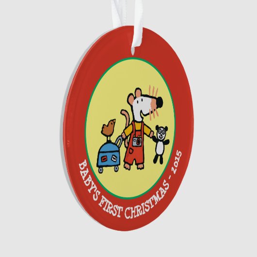 荷物との休暇の間準備ができているMaisy オーナメント (正面)