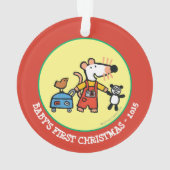 荷物との休暇の間準備ができているMaisy オーナメント (裏面)