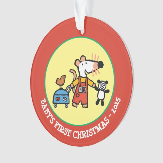 荷物との休暇の間準備ができているMaisy オーナメント (正面)