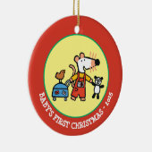 荷物との休暇の間準備ができているMaisy セラミックオーナメント (右)