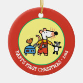 荷物との休暇の間準備ができているMaisy セラミックオーナメント (正面)