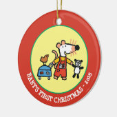 荷物との休暇の間準備ができているMaisy セラミックオーナメント (左)