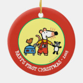 荷物との休暇の間準備ができているMaisy セラミックオーナメント (裏面)