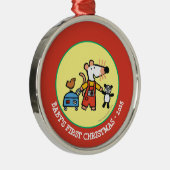 荷物との休暇の間準備ができているMaisy メタルオーナメント (右)