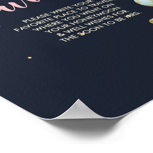 荷物のドロップオフサイン旅行恋しく思シャワーミセスへ。 ポスター (角)