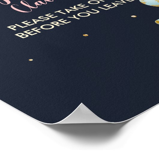 荷物のドロップオフサイン旅行恋しく思シャワーミセスへ。 ポスター (角)