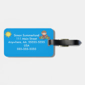 荷物のラベルによって飛行(パーソナライズな) ラゲッジタグ (裏面横)