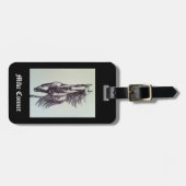 荷物のラベルのおもしろいのGallupingの馬のスケッチ ラゲッジタグ (正面横)