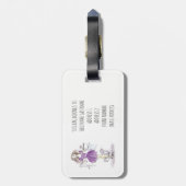 荷物のラベルのイラストレーションのファッション女の子および猫 ラゲッジタグ (裏面縦)