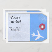 荷物のラベルのスタイル 招待状 (正面/裏面)