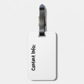 荷物のラベルのニューファウンドランド犬 ラゲッジタグ (裏面縦)