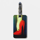 荷物のラベルのハイヒール ラゲッジタグ (裏面縦)