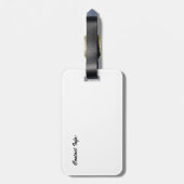 荷物のラベルのビーチ場面 ラゲッジタグ (裏面縦)