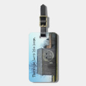 荷物のラベルのヴィンテージのアメリカの顔の納屋 ラゲッジタグ (正面縦)