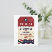 荷物のラベルの航空郵便の保存の日付のドイツ語ドイツ セーブザデート (スタンド正面)