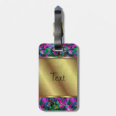 荷物のラベルの花柄の抽象芸術のステンドグラス ラゲッジタグ (裏面縦)