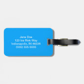 荷物のラベルの青はアイススケートします ラゲッジタグ (裏面横)