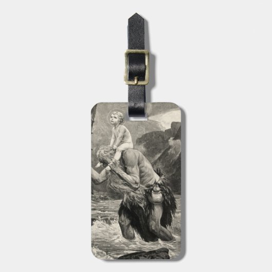 荷物のラベルのSt Christopherの旅行者のイエス・キリストの祈りの言葉 ラゲッジタグ (正面縦)