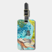 荷物のラベルは穏やかな水人魚をカスタマイズ ラゲッジタグ (正面縦)