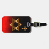 荷物のラベルダビデの星 ラゲッジタグ (正面横)