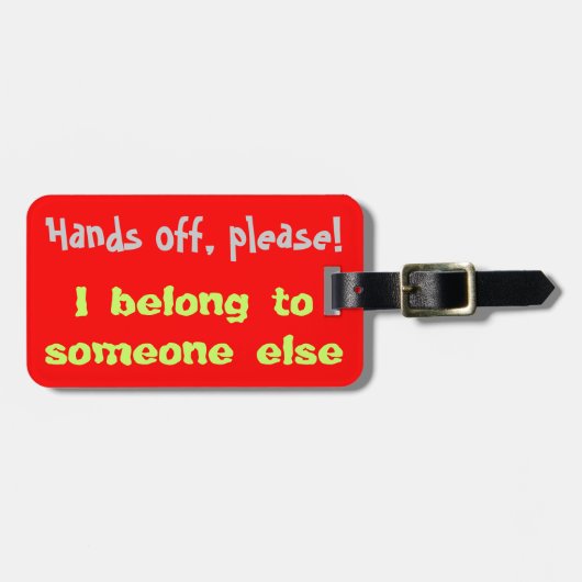 荷物のラベル手は喜びます ラゲッジタグ (正面横)