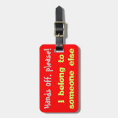 荷物のラベル手は喜びます ラゲッジタグ (正面縦)