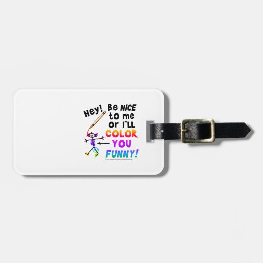 荷物のラベル-おもしろい着色して下さい ラゲッジタグ (正面横)