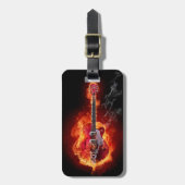 荷物のラベル、ギター、ロックンロール、地獄 ラゲッジタグ (正面縦)