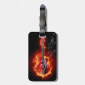 荷物のラベル、ギター、ロックンロール、地獄 ラゲッジタグ (裏面縦)