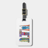 荷物のラベル|デトロイト、MI (DTW) ラゲッジタグ (正面縦)