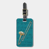 荷物のラベル-トロンボーン(方針) -色を選んで下さい ラゲッジタグ (正面縦)