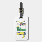 荷物のラベル|ニューヨーク、NY (JFK) ラゲッジタグ (正面縦)