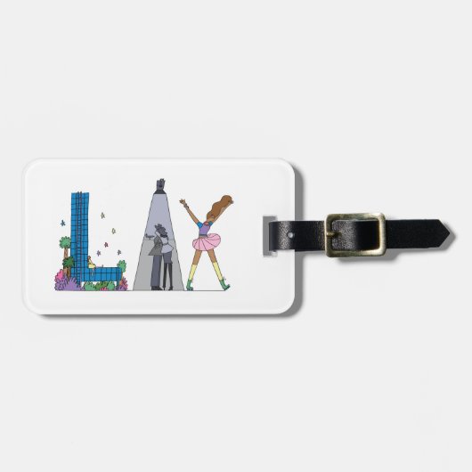 荷物のラベル|ロサンゼルス、カリフォルニア(LAX) ラゲッジタグ (正面横)