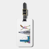 荷物のラベル|ロサンゼルス、カリフォルニア(LAX) ラゲッジタグ (正面縦)
