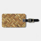 荷物のラベル-煉瓦パターン ラゲッジタグ (正面横)