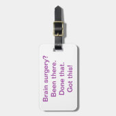荷物のラベル- "脳外科手術か。 … " ラゲッジタグ (正面縦)