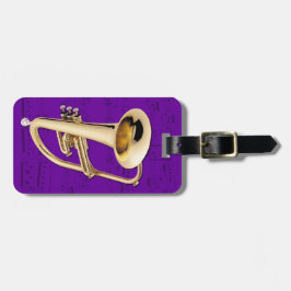 荷物のラベル- Flugelhorn -色を選んで下さい ラゲッジタグ