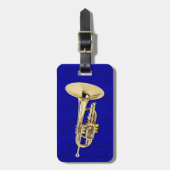 荷物のラベル- Mellophone -色を選んで下さい ラゲッジタグ (正面縦)