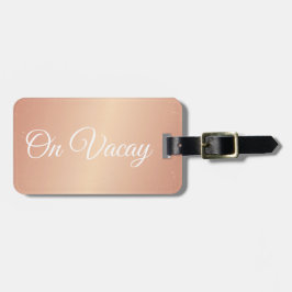 荷物のラベル- Vacayのばら色の金ゴールドの紙吹雪の… ラゲッジタグ