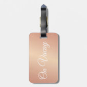 荷物のラベル- Vacayのばら色の金ゴールドの紙吹雪の… ラゲッジタグ (裏面縦)
