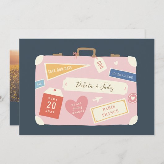 荷物の宛先日付の保存 セーブザデート (正面/裏面)