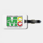 荷物の革バンドが付いているクラシックなロゴのラベル ラゲッジタグ (裏面横)