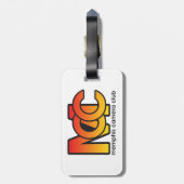 荷物の革バンドが付いているモダンなロゴのラベル ラゲッジタグ (裏面縦)