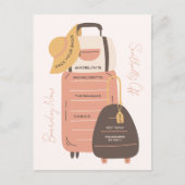 荷物をまとめて!というバチェロレッテパーティーの招待状 ポストカード (正面)